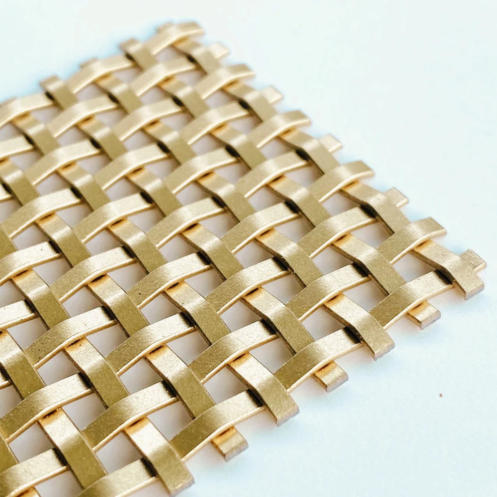 Wire Mesh Brass Architectural Woven Satin Brass Creative Grille B001SB