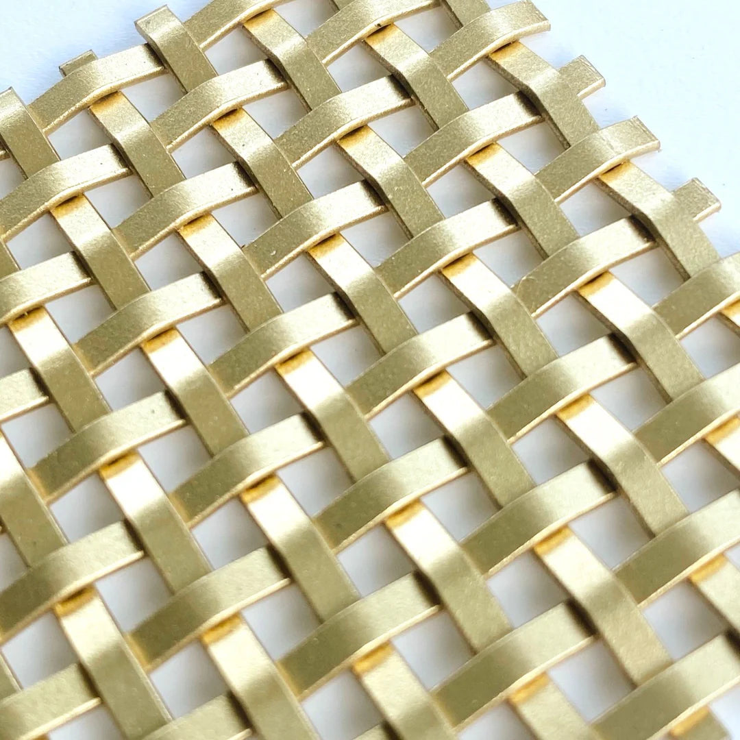Wire Mesh Brass Architectural Woven Satin Brass Creative Grille B001SB