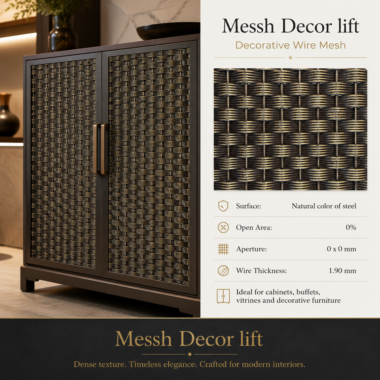 Messh Decor Lift – Decorative Wire Mesh