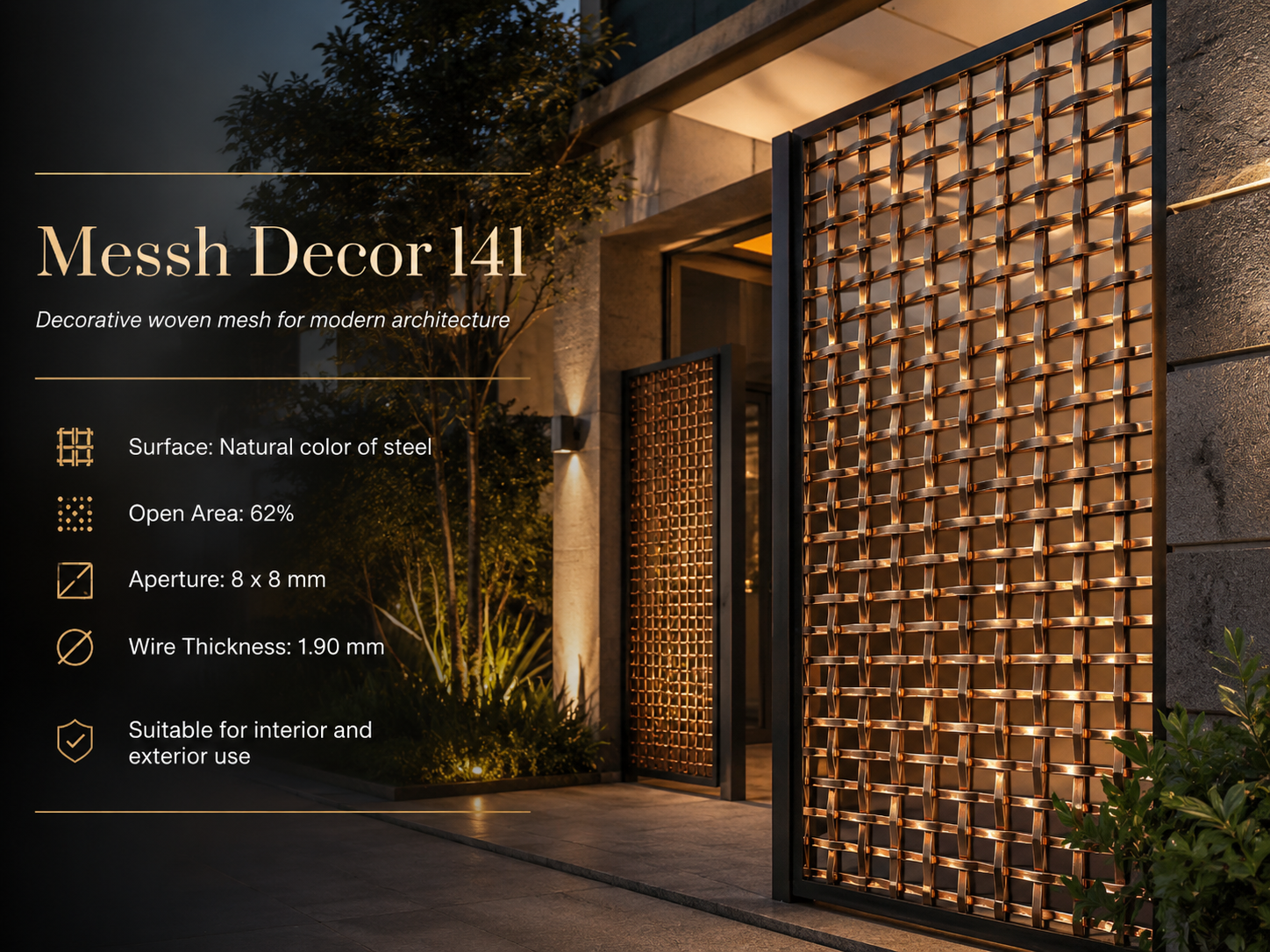 Messh Decor 141 – Decorative Woven Metal Mesh