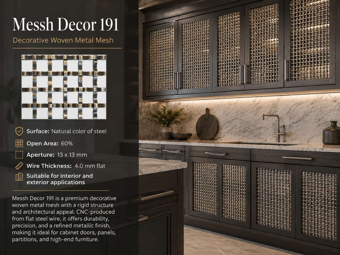 Messh Decor 191 – Decorative Woven Metal Mesh