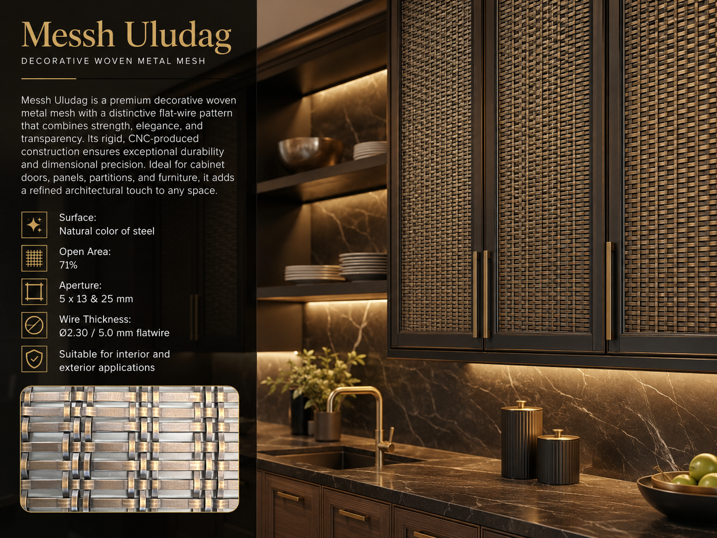 Messh Uludag – Decorative Woven Flat-Wire Metal Mesh