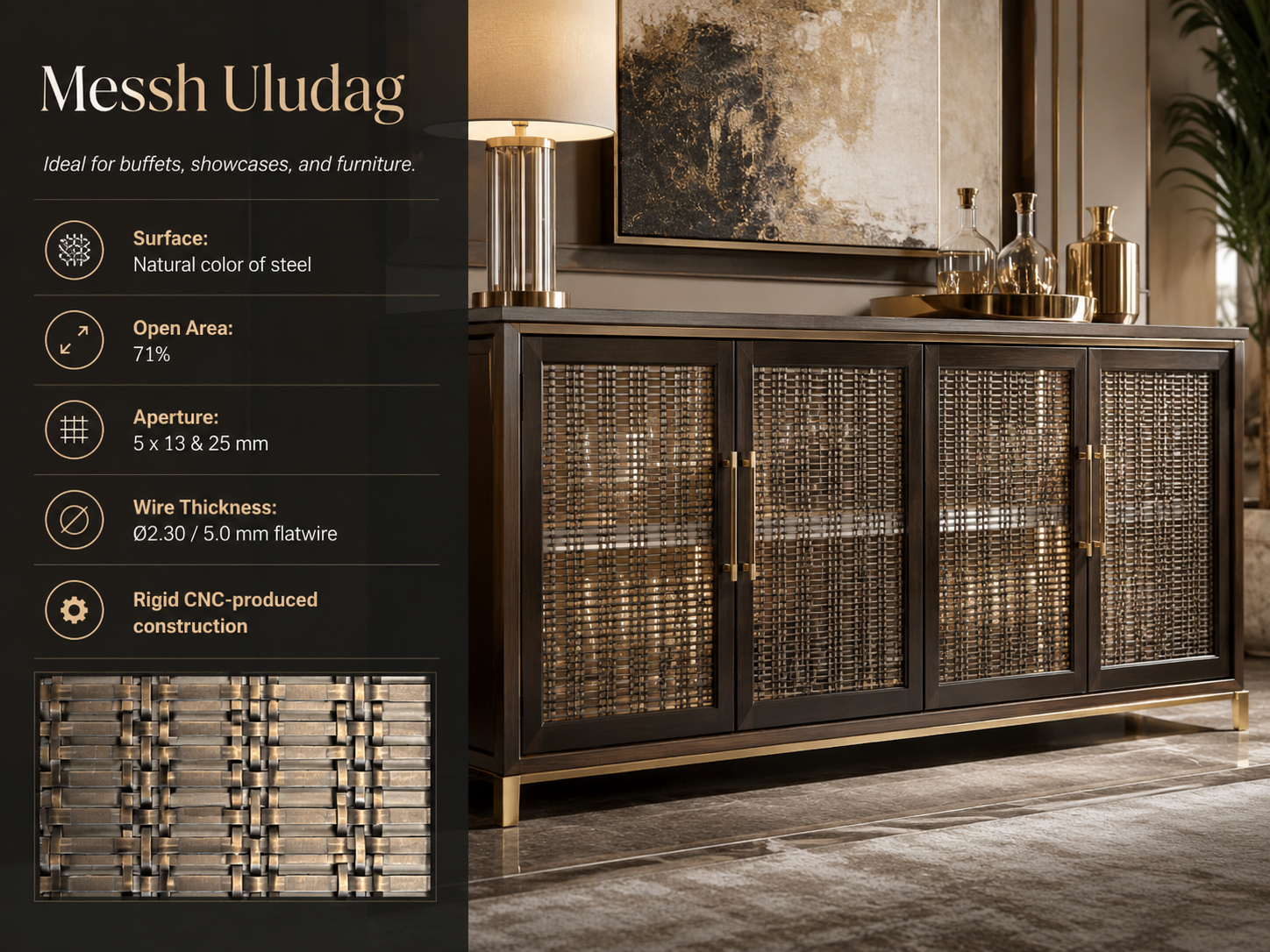 Messh Uludag – Decorative Woven Flat-Wire Metal Mesh