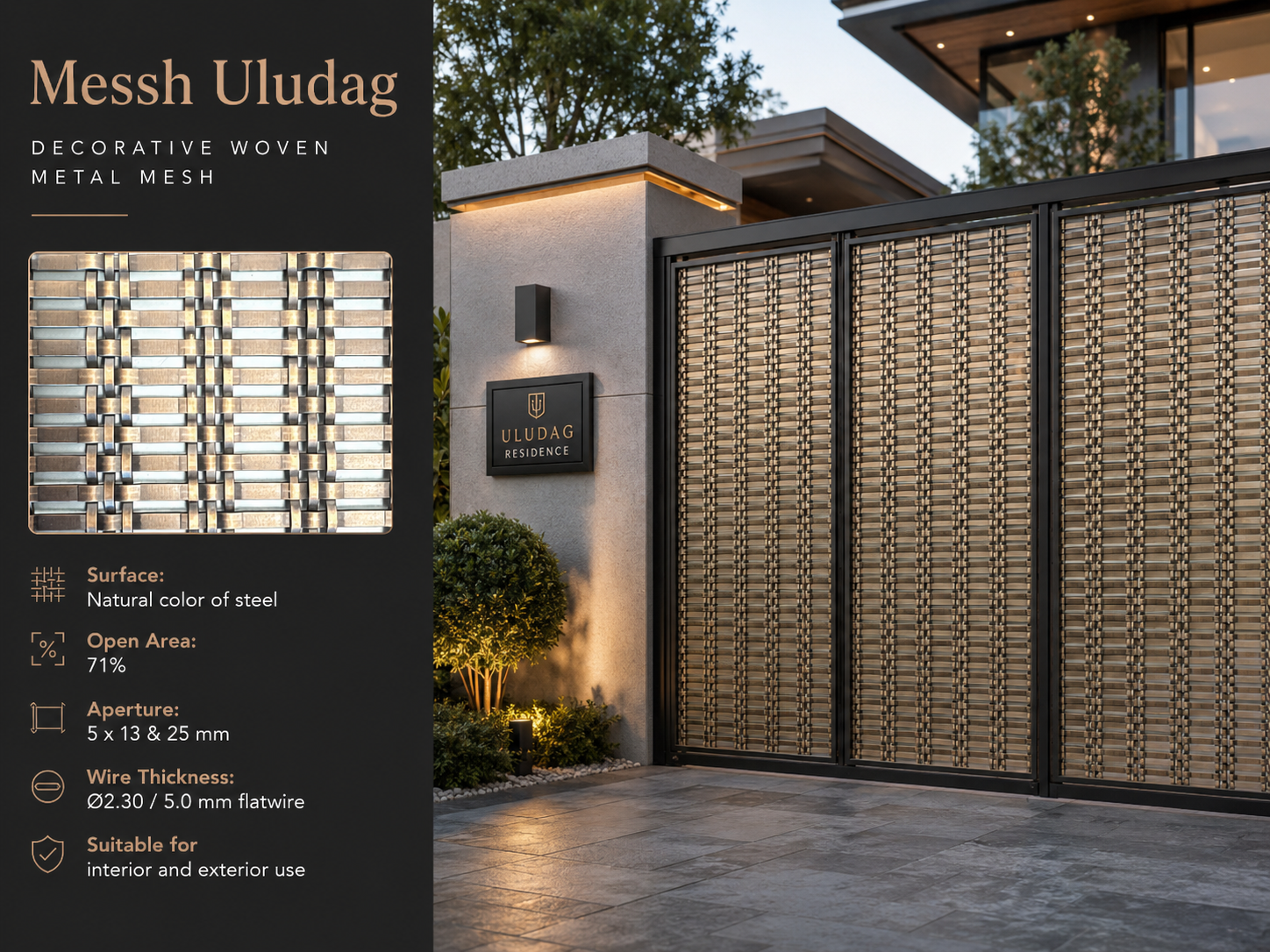 Messh Uludag – Decorative Woven Flat-Wire Metal Mesh