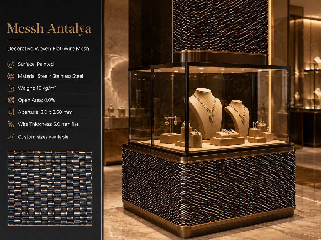 Messh Antalya – Decorative Woven Flat-Wire Metal Mesh