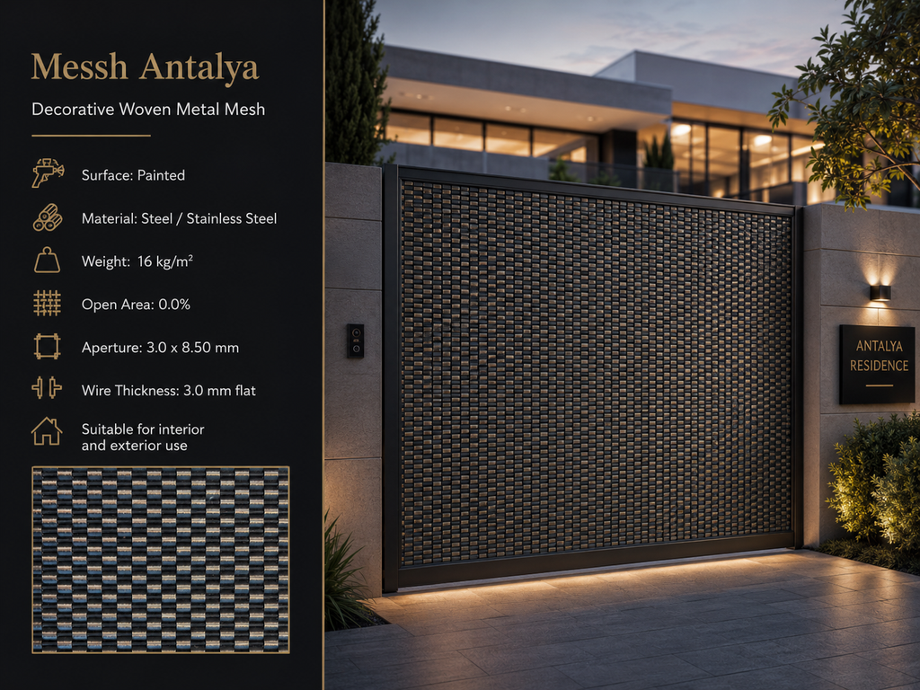 Messh Antalya – Decorative Woven Flat-Wire Metal Mesh