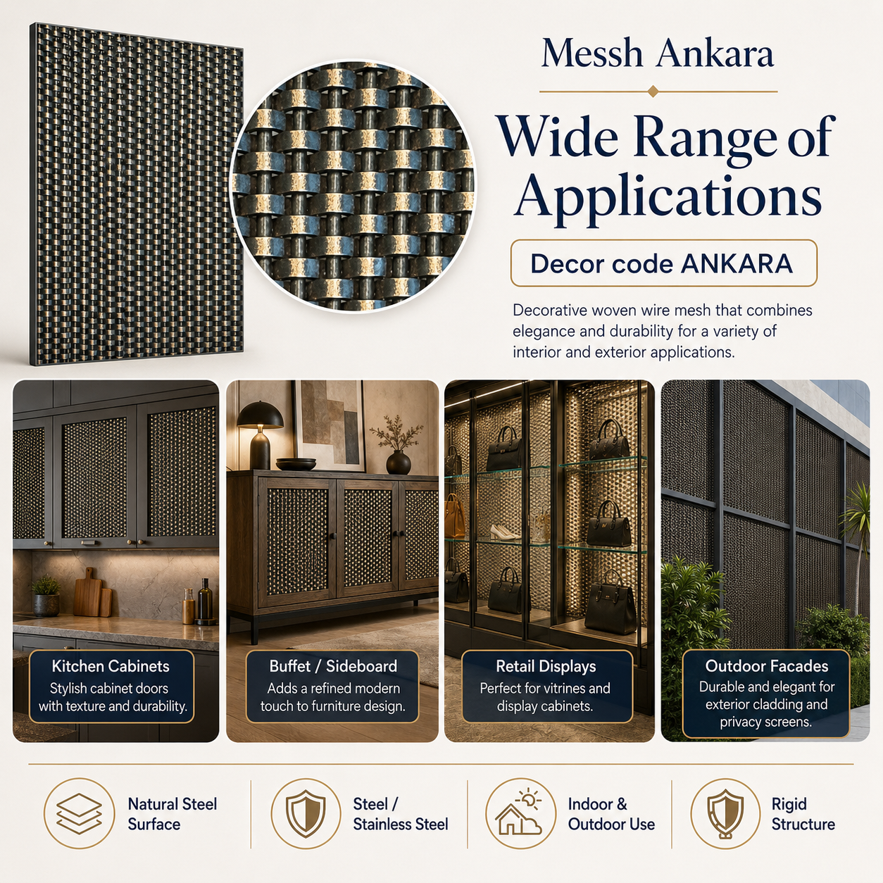 Messh Ankara – ANKARA Decorative Woven Wire Mesh