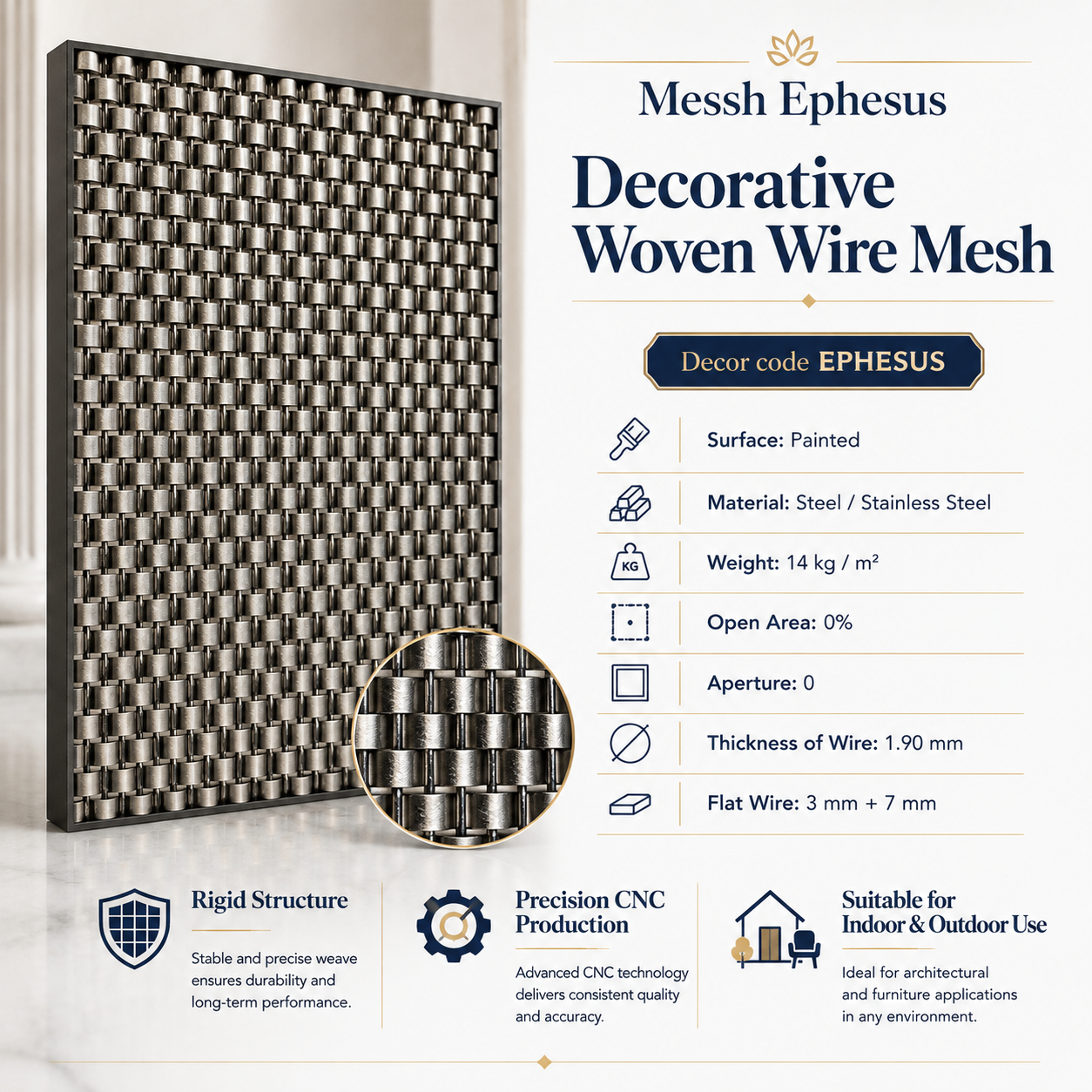 Messh Ephesus – EPHESUS Decorative Woven Wire Mesh