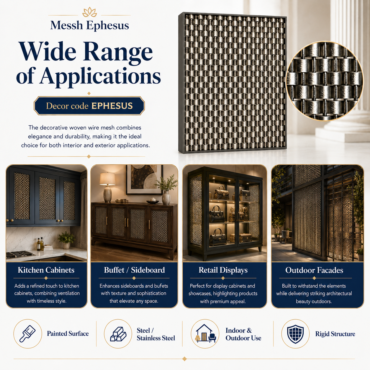 Messh Ephesus – EPHESUS Decorative Woven Wire Mesh
