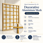 Messh Aluminium 20x20 – Decorative Aluminium Wire Mesh