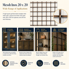 Messh Inox 20x20 – Decorative Stainless Steel Wire Mesh