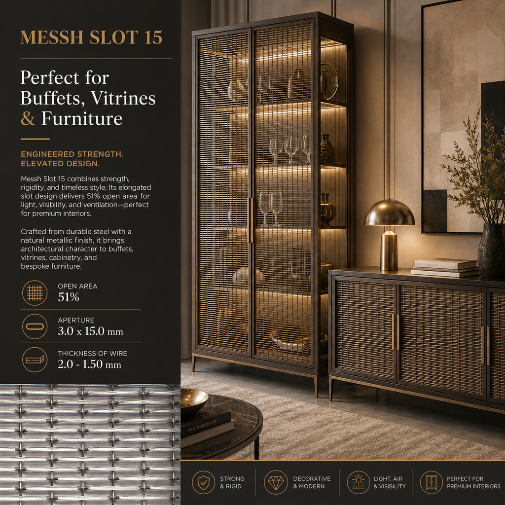 Messh Slot 15 – Decorative Slot Wire Mesh