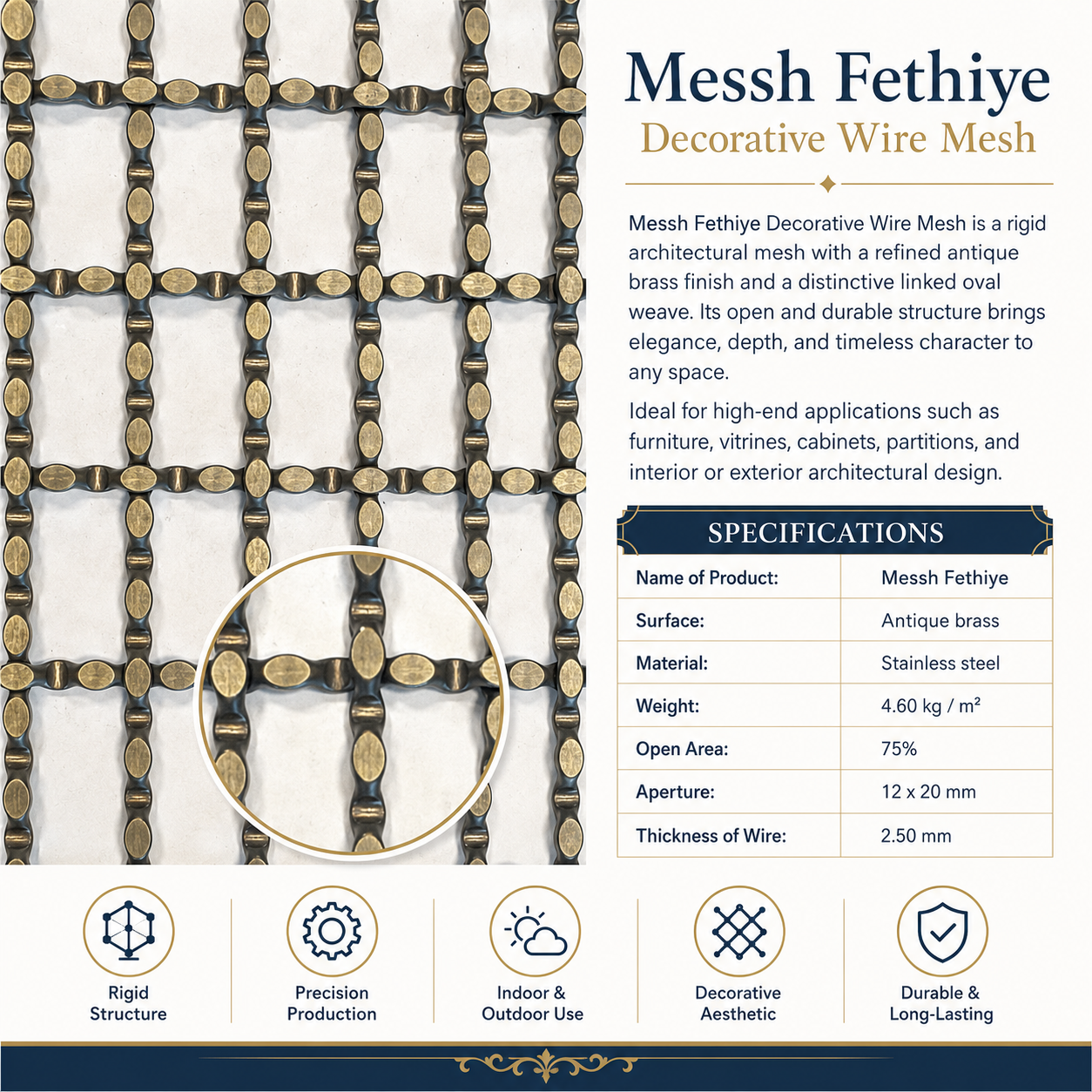 Messh Fethiye – FETHIYE Decorative Wire Mesh