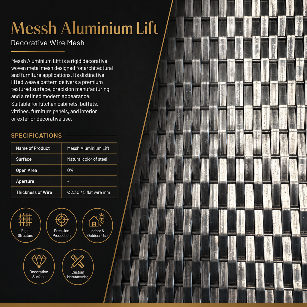 Messh Aluminium Lift – Decorative Wire Mesh