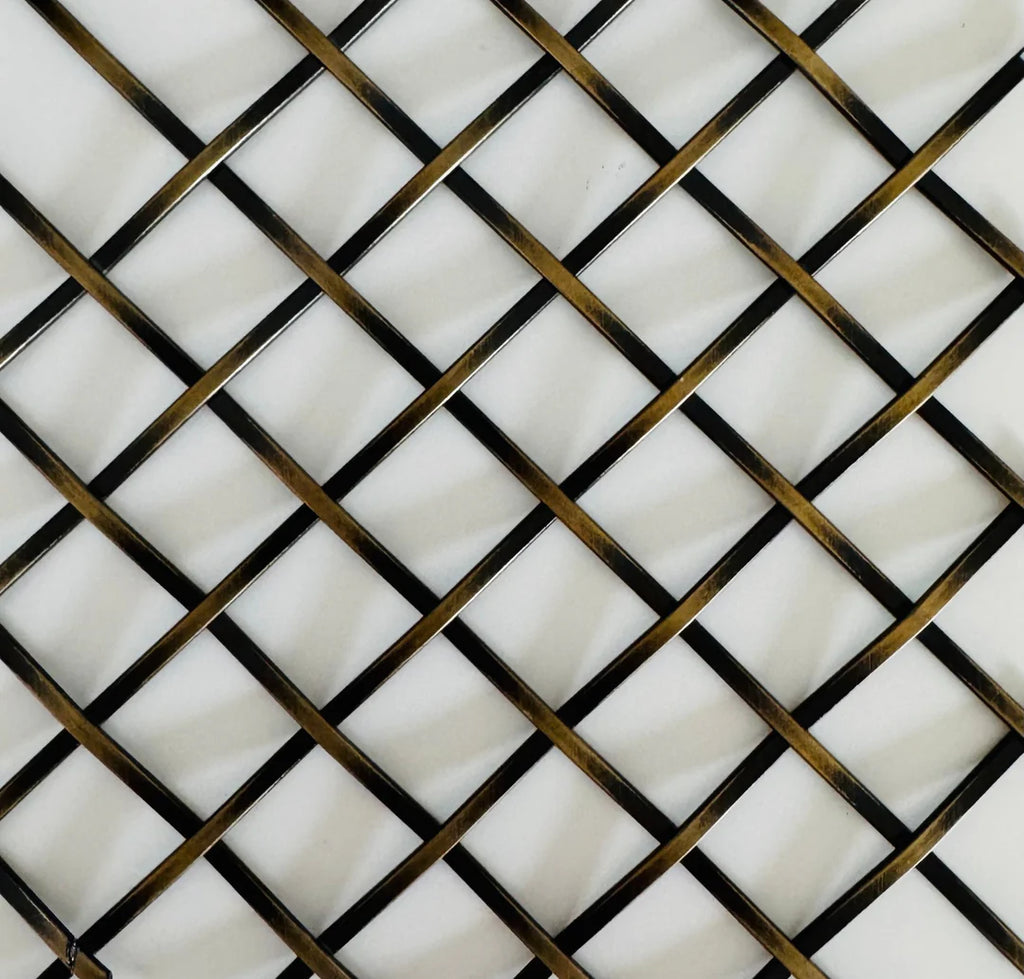 Wire Mesh Antique Brass Plated "CAB" Creative Grille Mesh