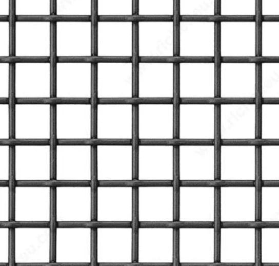 Wire Mesh Black Matte Twin Flat-Top Creative Grille Mesh