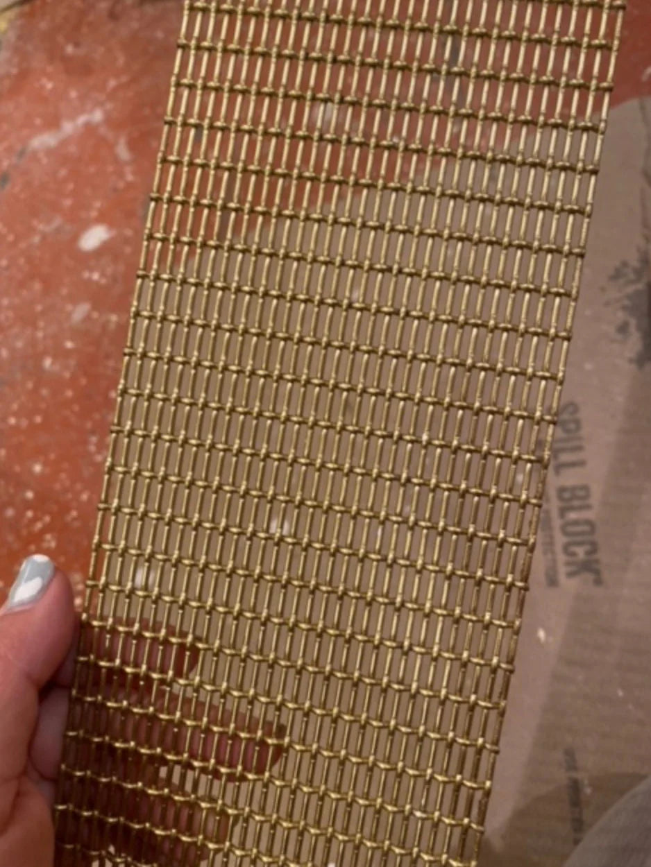 Wire Mesh Brass Architectural Woven Satin Brass Creative Grille B002SB