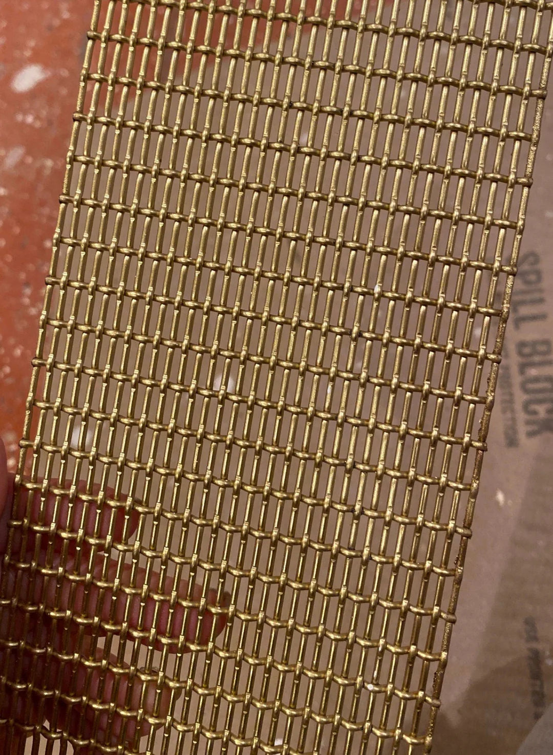 Wire Mesh Brass Architectural Woven Satin Brass Creative Grille B002SB